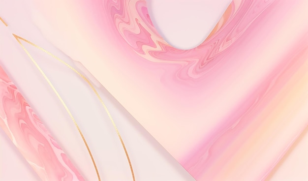 Pinkmarmor-Pastell-Hintergrund mit goldenen Linien