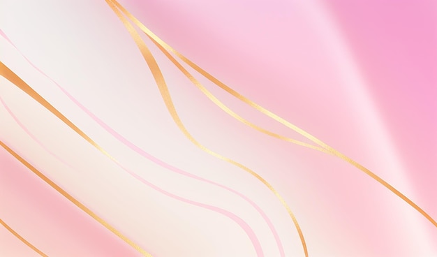 Pinkmarmor-Pastell-Hintergrund mit goldenen Linien