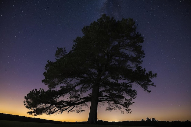 Foto el pino solitario por la noche troy nc