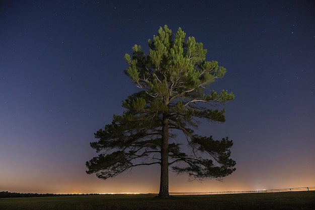 Foto el pino solitario por la noche troy nc