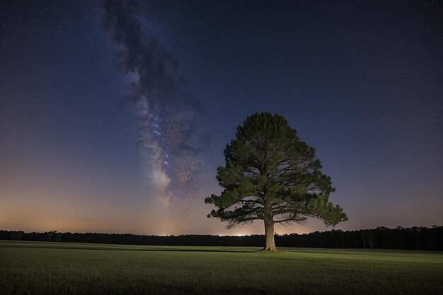 Foto el pino solitario por la noche troy nc