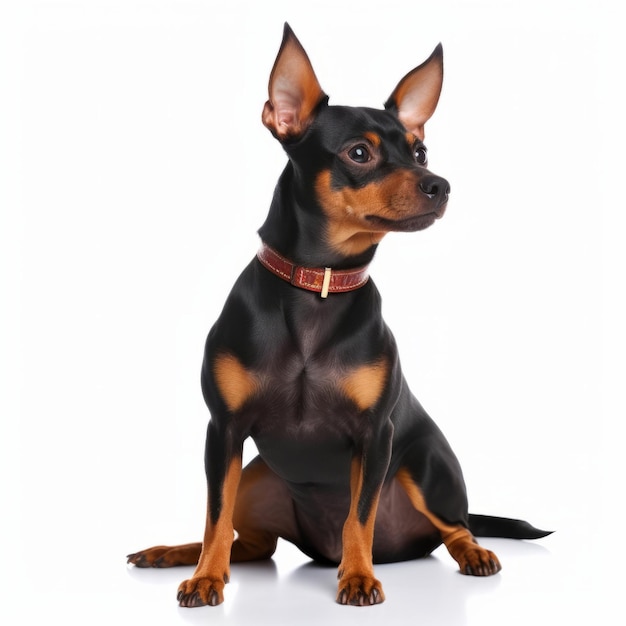 Pinscher-Hund isoliert Illustration AI GenerativexA