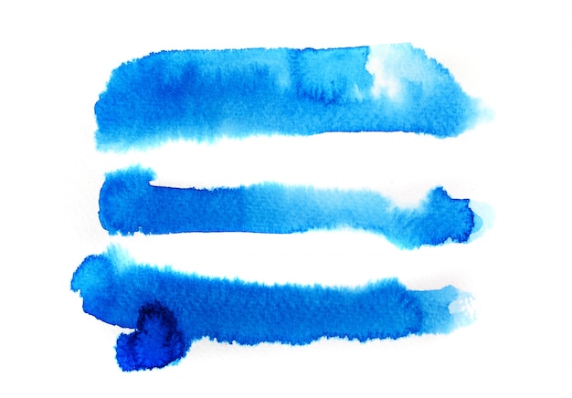 Pinselstriche blaues Aquarell