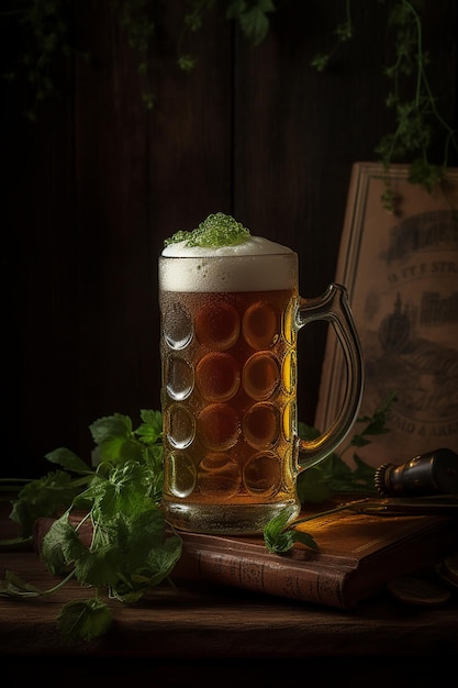 Pinta de cerveza en un pub