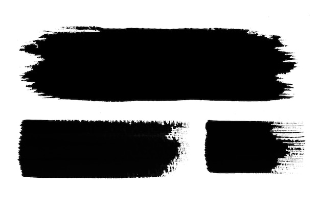 Pinta trazos negros con textura de color de trazo de pincel con espacio para tu propio texto