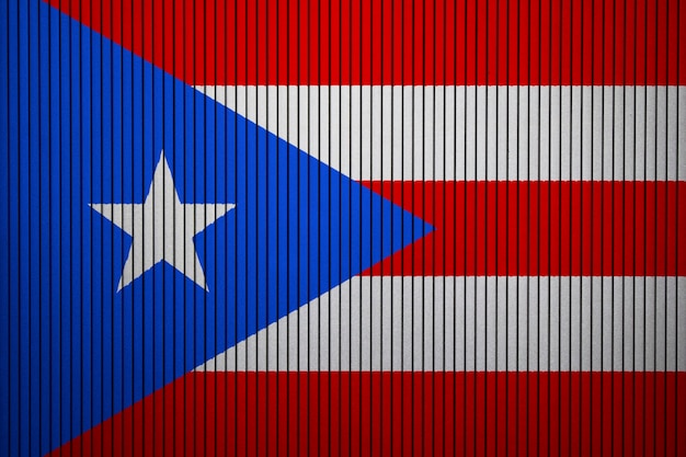 Pintado bandera nacional de Puerto Rico en un muro de hormigón