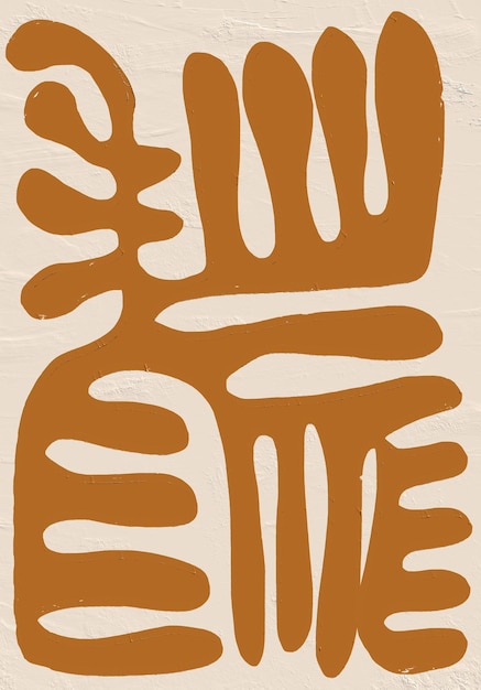 Pintado Floral Coral Botánico Estilo Matisse Arte Moderno Abstracto Imprimible Formas