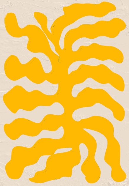 Pintado formas botánicas Matisse estilo Coral naturaleza arte lienzo imprimible pintura