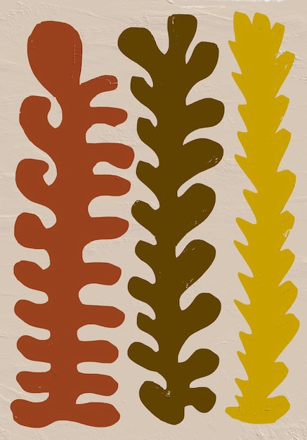 Pintado Naturaleza Botánico Abstracto Arte moderno