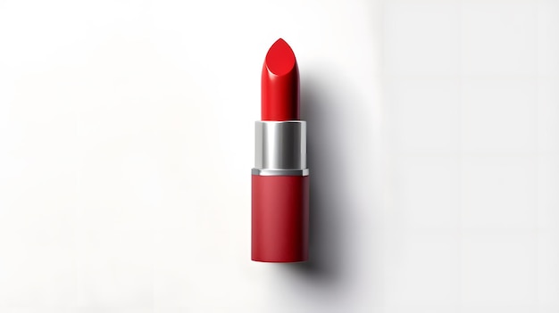 Foto pintalabios rojo productos de maquillaje profesional