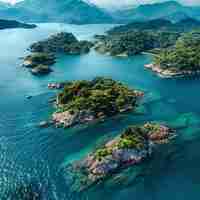 Foto las pintorescas islas del archipiélago tropical de angra dos reis