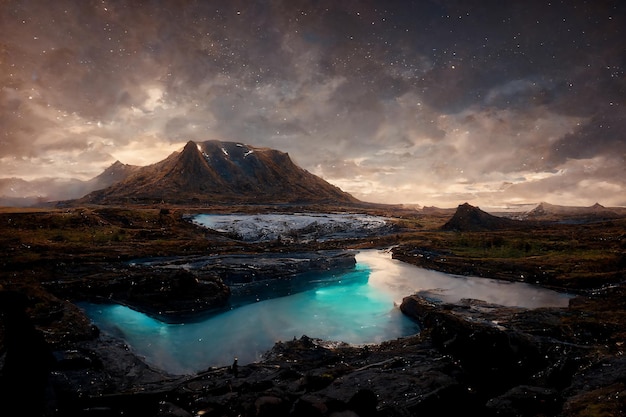 Pintoresco paisaje de Islandia