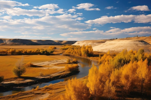 un pintoresco paisaje rural durante el otoño