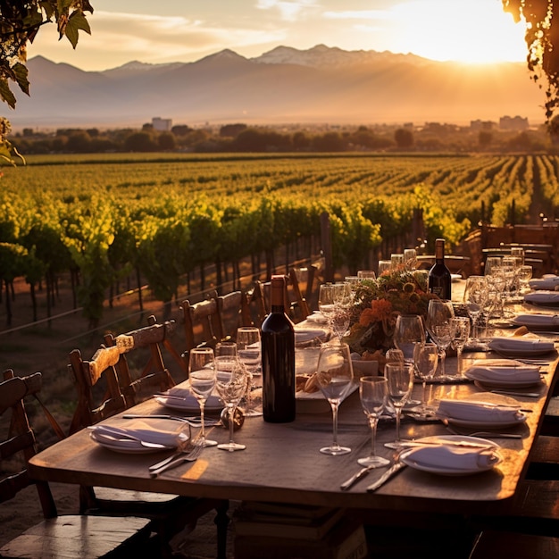 El pintoresco viñedo de Mendoza, Argentina