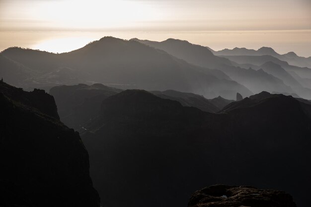 Foto pintorescos paisajes de montaña gran canaria