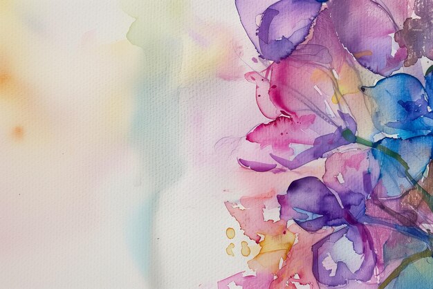 Foto pintura a aquarela com lugar para texto