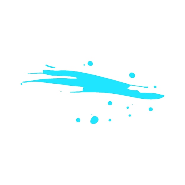 Pintura a aquarela com pincel azul claro