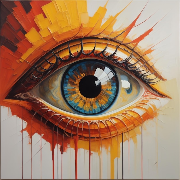 Pintura a óleo abstrata para os olhos