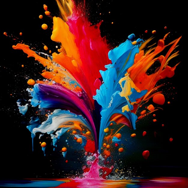 Pintura a óleo espalhamento de cor