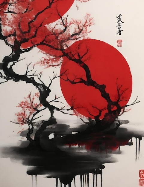 Pintura a tinta japonesa