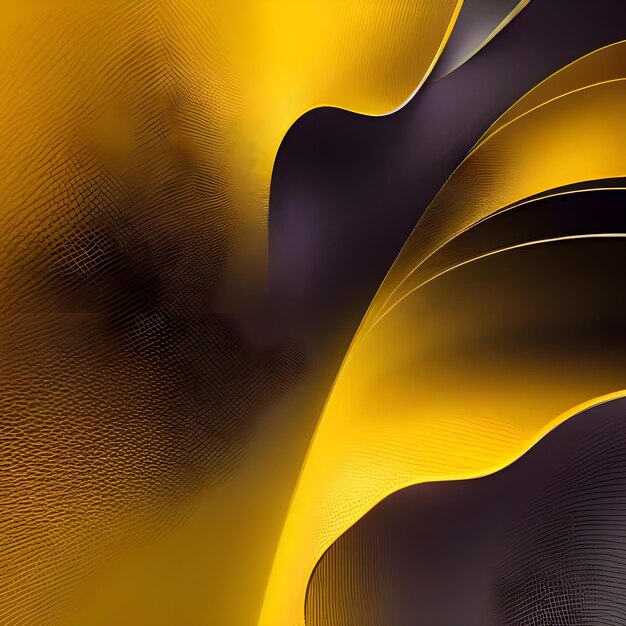 una pintura abstracta amarilla y negra de un fondo púrpura y negro