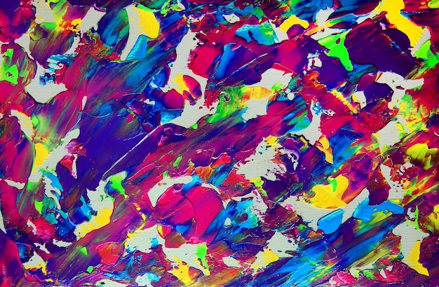 Pintura abstracta de arte con colores acrílicos.