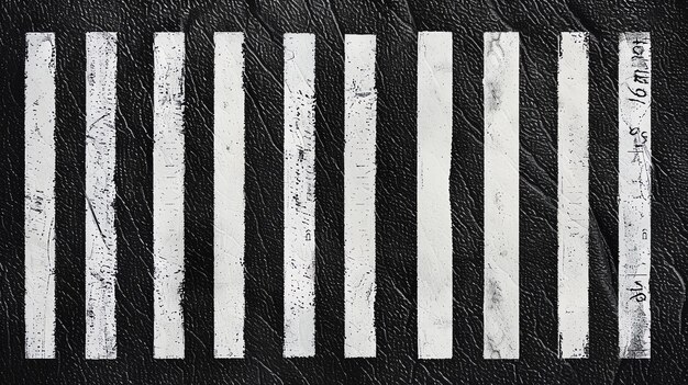 Foto pintura abstracta en blanco y negro la pintura es una serie de rayas verticales cada franja es un tono diferente de negro o blanco