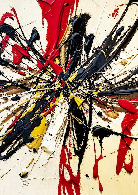 Pintura abstracta del caos en estilo Pollock