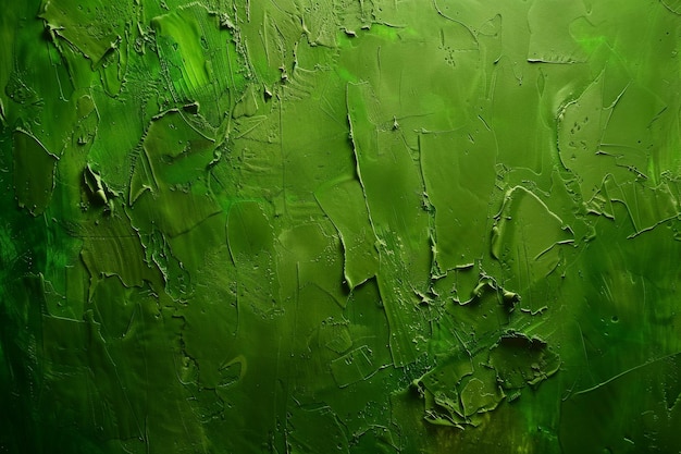 Pintura abstracta de colores verde y negro