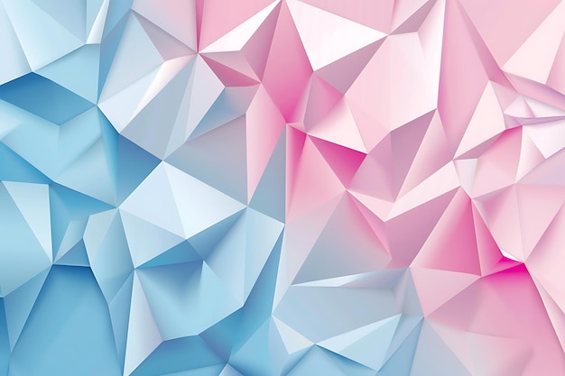 una pintura abstracta colorida de un fondo geométrico rosa y azul