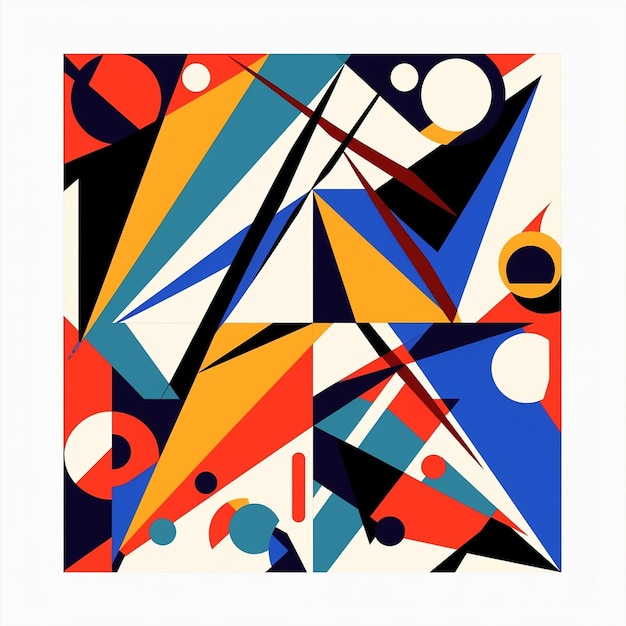 una pintura abstracta colorida de una letra "z" y "en un marco".