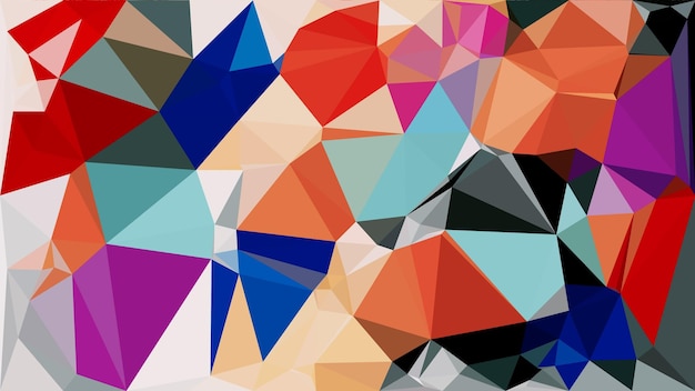 una pintura abstracta colorida de un triángulo y triángulos