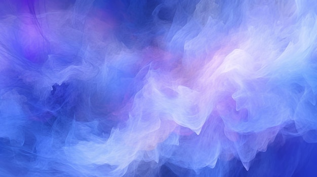 Pintura abstracta de una nube azul y violeta con un borde blanco ai generativo