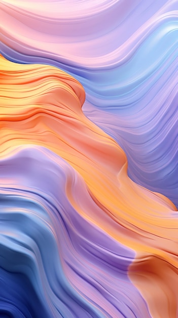 Pintura abstracta de una onda colorida de pintura generativa ai