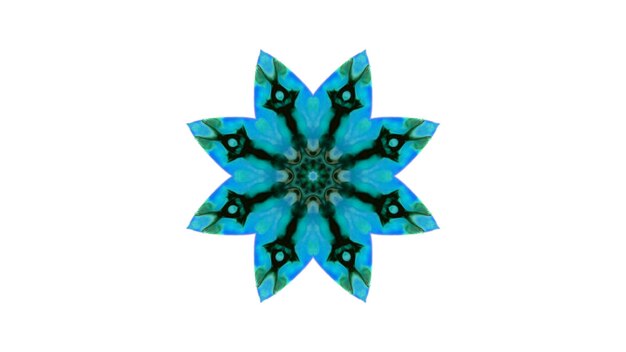 Pintura abstracta Pincel Tinta Explosión Propagación Concepto suave Patrón simétrico Caleidoscopio decorativo ornamental Movimiento Círculo geométrico y formas de estrella