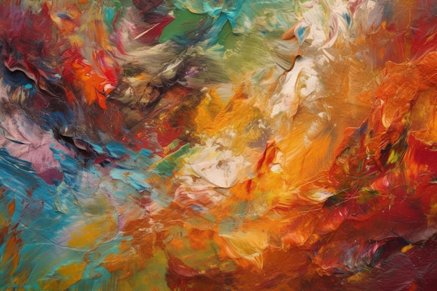 Una pintura abstracta de pintura multicolor AI generativa