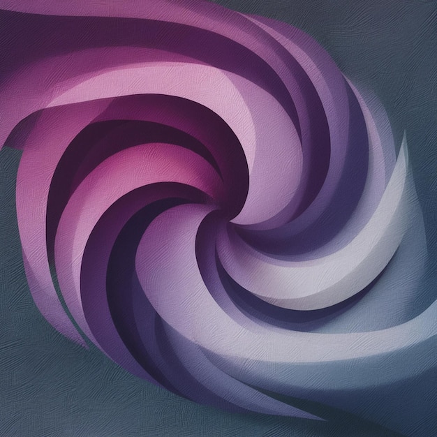 una pintura abstracta púrpura y púrpura de una espiral