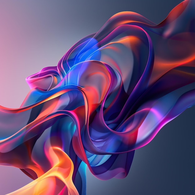 pintura abstracta con una variedad de colores y formas