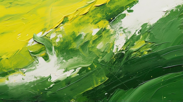 Pintura abstrata a óleo em lona Pontos de pintura Pintos de pintura Gama verde criada com tecnologia de IA generativa