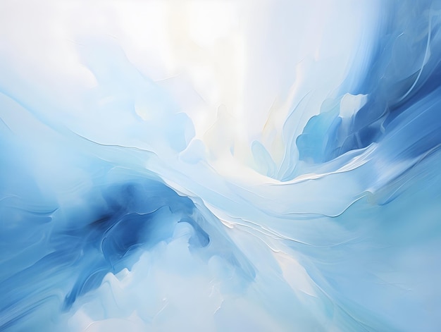 Pintura abstrata azul de tecido