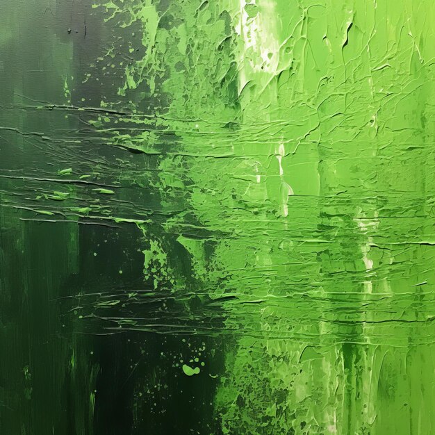 Foto pintura abstrata de acrílico texturizado com tela verde