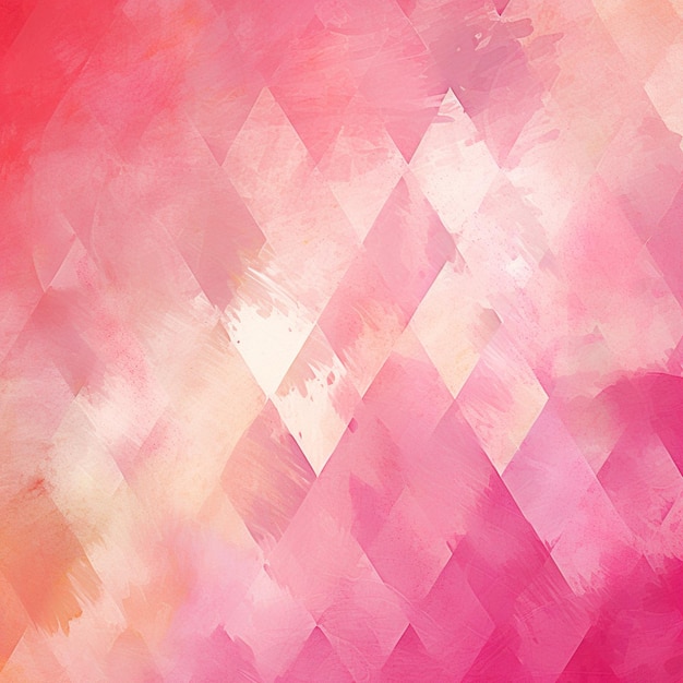 pintura abstrata de um fundo rosa e vermelho com um padrão de quadrados generativos ai