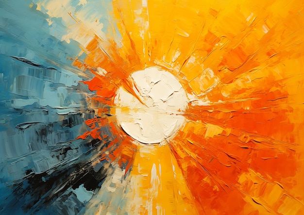 Pintura abstrata Sunburst