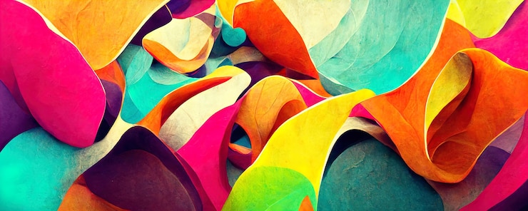 Foto pintura abstrata textura colorida moderna padrão futurista super brilhante cores vibrantes luxo