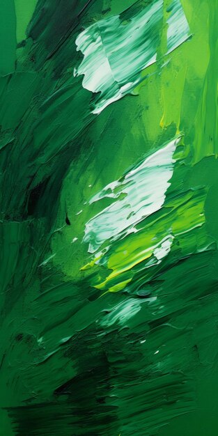 Foto pintura abstrata verde vibrante com textura de impasto por franz xaver winterhalter