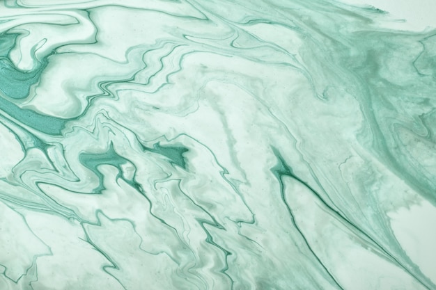 Pintura acrílica de mármol líquido de colores cian fluidos abstractos con fondo degradado turquesa