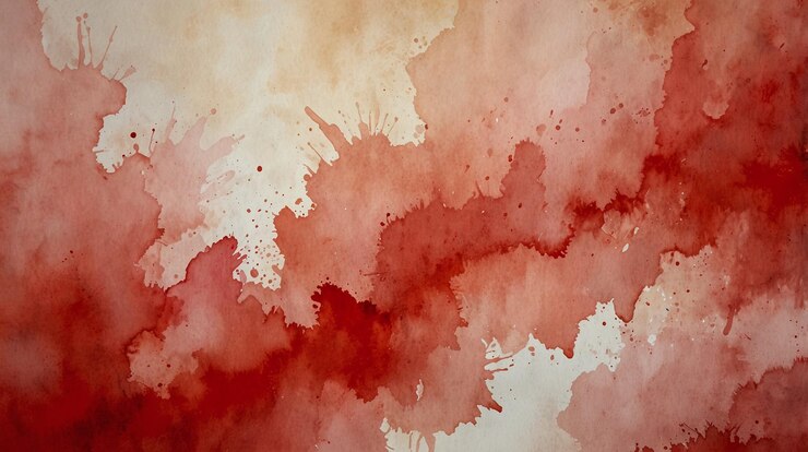 una pintura en acuarela de acuarelas rojas y naranjas