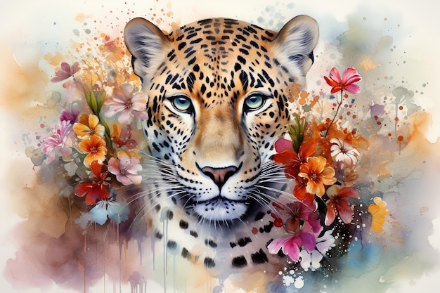 pintura de acuarela de animales