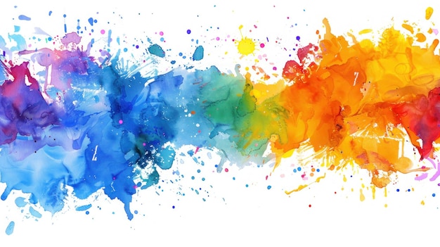una pintura de una acuarela de color arco iris por persona