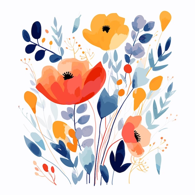 Una pintura en acuarela de una flor